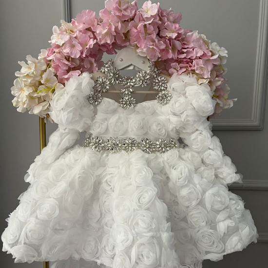 Rochie fetita White Silver Stones 
