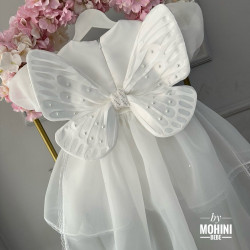 Rochie Albă cu Aripi de Fluture – Rochie Prințesă Zână pentru Fetițe | White Tail Butterflies