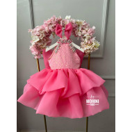 Rochie Prințesă Roz cu Fundă Mare Spectaculoasă – Rochie Elegantă Tulle | Special Pink