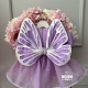 Rochie Prințesă cu Aripi de Fluture Mov – Rochie de Botez Zână pentru Fetițe } Lilac Luxury Butterfly Dress