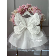 Rochie de Botez Prințesă cu Aripi de Fluture Alb – Rochie Zână pentru Fetițe | Butterfly Little Pearls