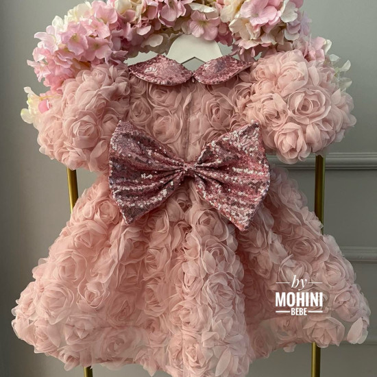 Rochie eleganta fetite New Dusty Pink Angel Roses