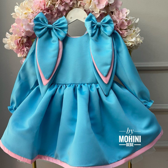 Rochie tematica fete Blue Little Rabbit