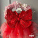 Rochie Printesa  Roșie Fluture cu Terna și Paiete – Rochie Fete Zână pentru Ocazie | Nueva Maravillosa