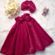 Set Bolero/Capa si toca Fucsia pentru copii Set Bolero/Capa si toca Fucsia pentru copii
