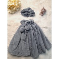 Set Bolero/Capa si toca Gri pentru copii