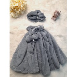 Set Bolero/Capa si toca Gri pentru copii
