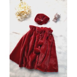 Set Bolero/Capa si toca Rosu pentru copii