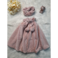 Set Bolero/Capa si toca Roz pentru copii
