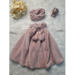 Set Bolero/Capa si toca Roz pentru copii