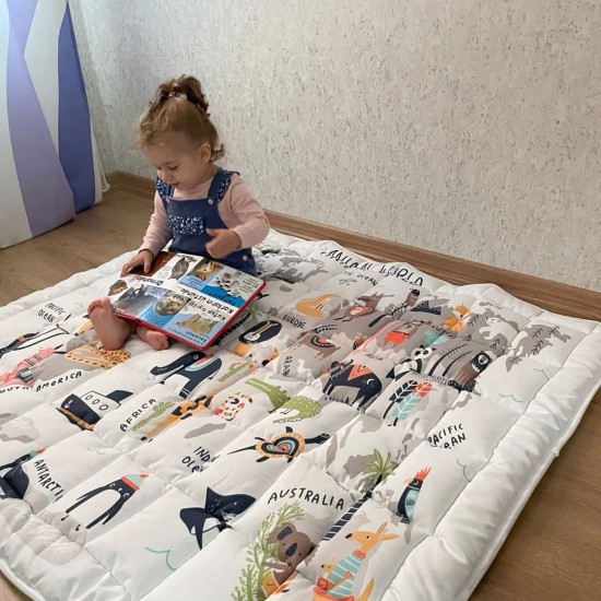 Saltea de joaca pentru copii ANIMAL WORLD
