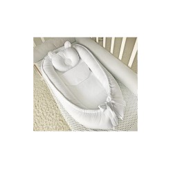 Set baby nest WHITE din bumbac organic