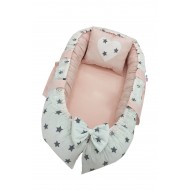 Baby nest WHITE STAR din bumbac organic
