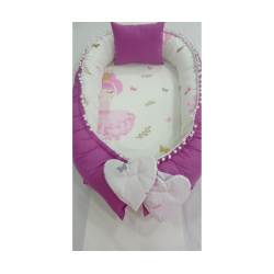 Baby nest PRINCESS din bumbac organic