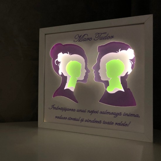 Lampa de veghe, tablou 3d personalizat, 3 GENERATII