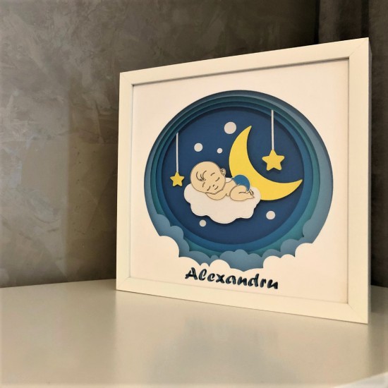 Lampa de veghe, tablou 3d personalizat, BABY SLEEPING
