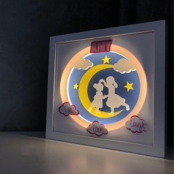 Lampa de veghe, tablou 3d personalizat, SISTERS