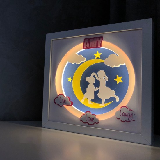 Lampa de veghe, tablou 3d personalizat, SISTERS