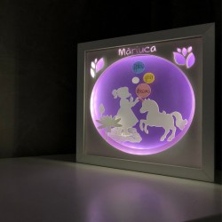 Lampa de veghe, tablou 3d personalizat, UNICORN