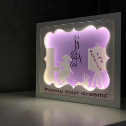 Lampa de veghe, tablou 3d personalizat, PIANO