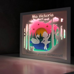 Lampa de veghe, tablou 3d personalizat, SWAN