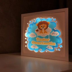 Lampa de veghe, tablou 3d personalizat, BABY LION