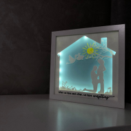 Lampa de veghe, tablou 3d personalizat, BABY'S COMING