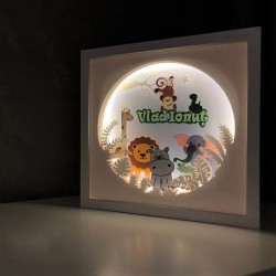 Lampa de veghe, tablou 3d personalizat, JUNGLE
