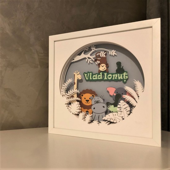 Lampa de veghe, tablou 3d personalizat, JUNGLE