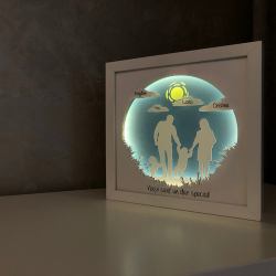 Lampa de veghe, tablou 3d personalizat, GODPARENTS