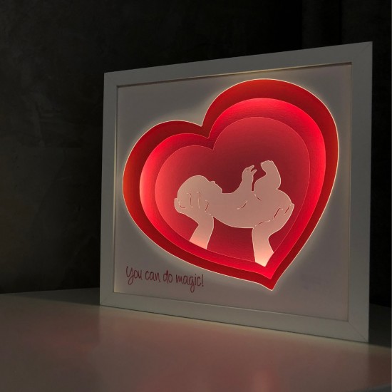 Lampa de veghe, tablou 3d personalizat, NEW BABY BORN
