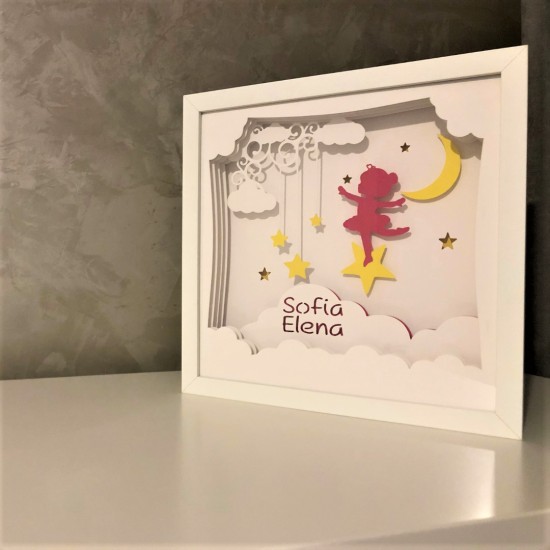 Lampa de veghe, tablou 3d personalizat, STAR GIRL