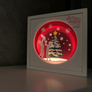 Lampa de veghe, tablou 3d personalizat, MERRY CHRISTMAS