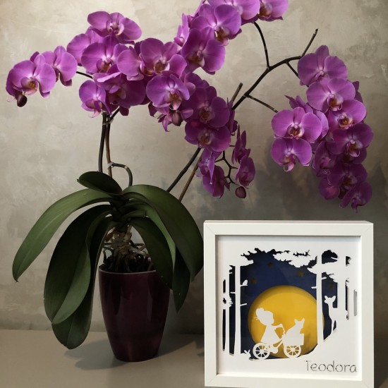 Lampa de veghe, tablou 3d personalizat, ON BICYCLE