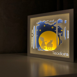 Lampa de veghe, tablou 3d personalizat, ON BICYCLE