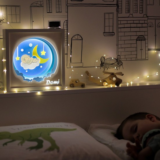 Lampa de veghe, tablou 3d personalizat, BABY SLEEPING