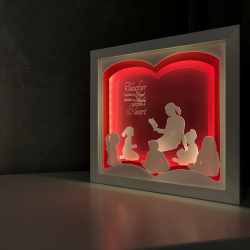 Lampa de veghe, tablou 3d personalizat, FOR TEACHER 2