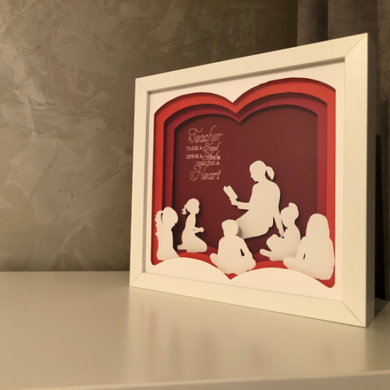 Lampa de veghe, tablou 3d personalizat, FOR TEACHER 2