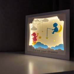 Lampa de veghe, tablou 3d personalizat, BROTHERS