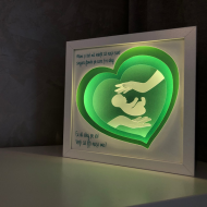 Lampa de veghe, tablou 3d personalizat, GODPARENTS 2