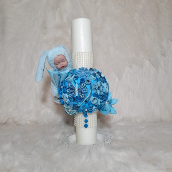 Lumanare botez ART BLUE