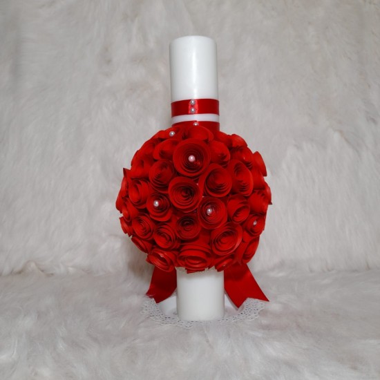 Lumanare botez RED ROSES