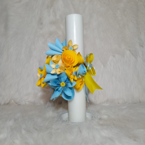 Lumanare botez YELLOW BLUE