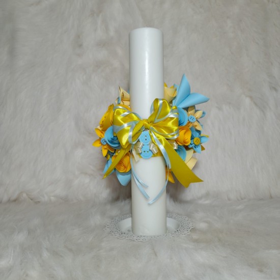 Lumanare botez YELLOW BLUE