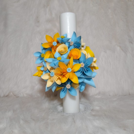 Lumanare botez YELLOW BLUE