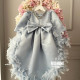 Rochie trena fete - Rochie bleu cu pene Baby Blue Rafaella
