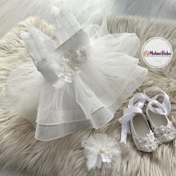 Rochie zi de naștere fete - Rochie alba DREAM
