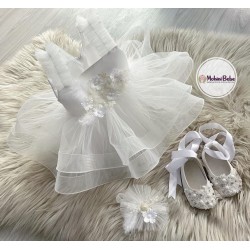 Rochie zi de naștere fete - Rochie alba DREAM