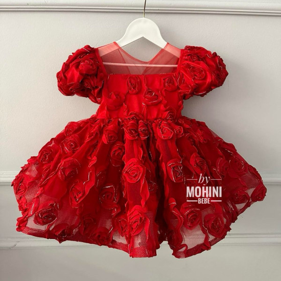 Rochie fete Red Flower Girl