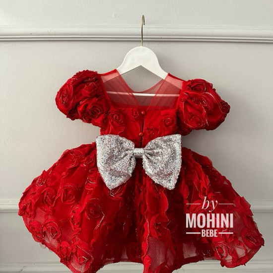Rochie fete Red Flower Girl